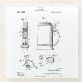 Posavasos De Vidrio Beer Stein Patent