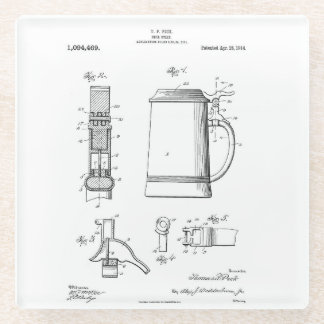 Posavasos De Vidrio Beer Stein Patent