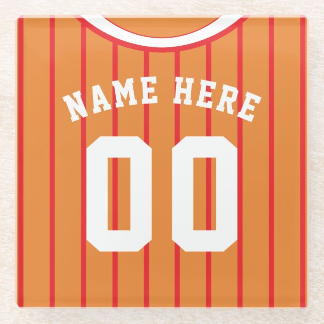 Posavasos De Vidrio Béisbol de yegua roja de la montaña rusa personali (Anverso)