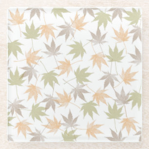 Posavasos De Vidrio Belleza de hojas de otoño