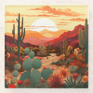 Posavasos De Vidrio Belleza del desierto #1 Poster