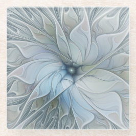 Posavasos De Vidrio Belleza elegante arte abstracto fractal moderno fl