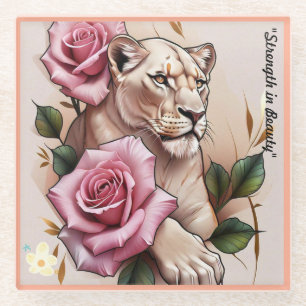 Posavasos De Vidrio "Belleza salvaje de lujo"