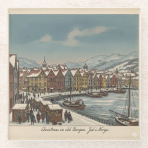 Bergen, Noruega Coaster de Navidad