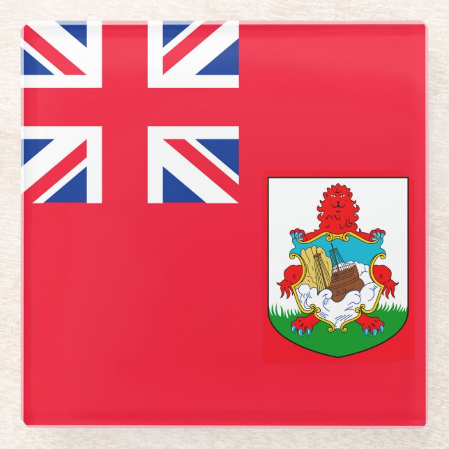 Posavasos De Vidrio Bermudas (Anverso)