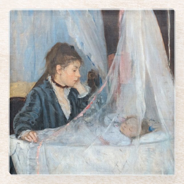 Posavasos De Vidrio Berthe Morisot - La cuna (Anverso)