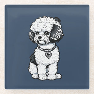 Posavasos De Vidrio Bichon Frise
