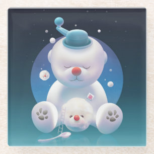 Posavasos De Vidrio Bichon Ice Shaver Dreamland