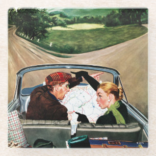 Posavasos De Vidrio Bifurcación en el camino