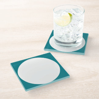 Posavasos De Vidrio Big Dot blanco + tu trasero. e ideas