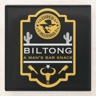 Posavasos De Vidrio Biltong Y Cerveza