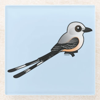 Posavasos De Vidrio Birdorable Scissor-ató Flychatcher