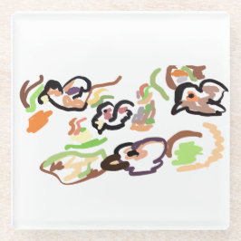 Posavasos De Vidrio Birds and autumn