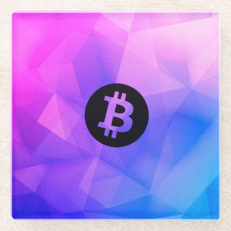 Posavasos De Vidrio Bitcoin Cristal