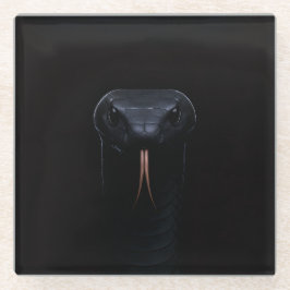 Posavasos de vidrio Black 4 Luxe, Black Mamba