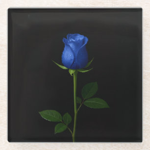 Posavasos de vidrio Black 4 Luxe, Rosa Azul de Med