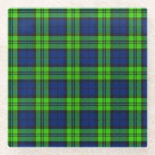 Posavasos De Vidrio Blackwatch Plaid Tartan