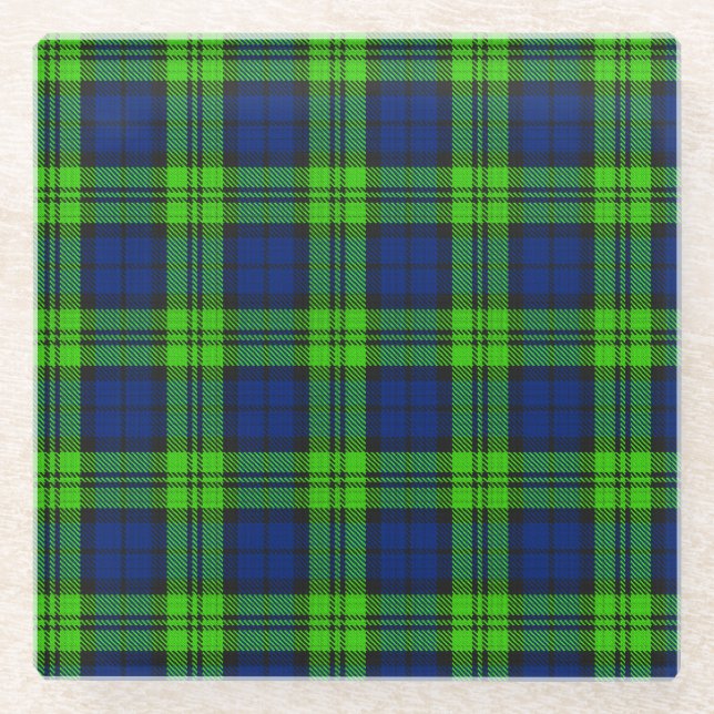 Posavasos De Vidrio Blackwatch Plaid Tartan (Anverso)
