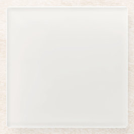 Posavasos De Vidrio Blanco de lino, blanco roto