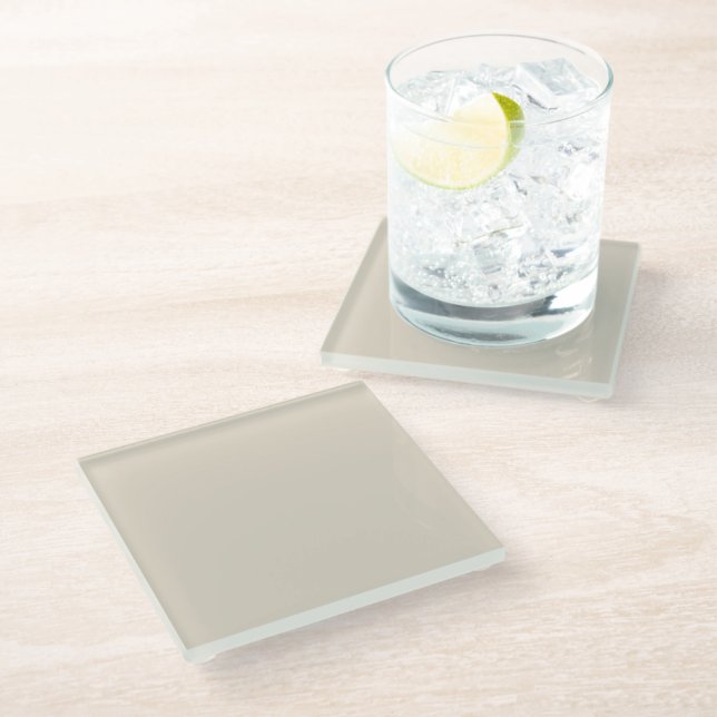 Posavasos de Vidrio Blanco Hueso (Angular)