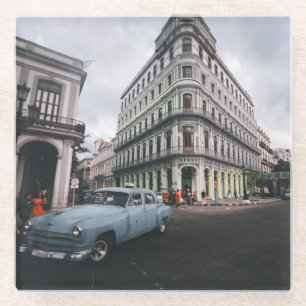 Posavasos De Vidrio Blue Classic Vintage