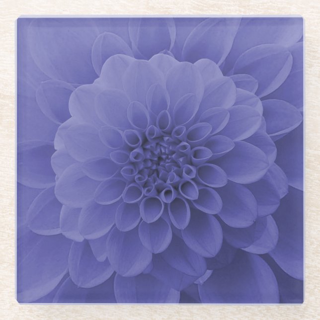 Posavasos De Vidrio Blue Dahlia (Anverso)