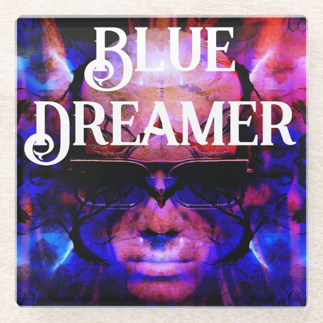 Posavasos De Vidrio Blue Dreamer (Anverso)