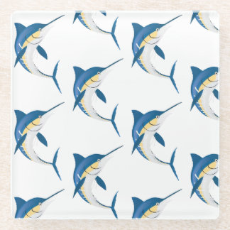 Posavasos De Vidrio Blue Marlin dos patrones