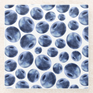 Posavasos De Vidrio Blueberries Imprimir patrón de frutas