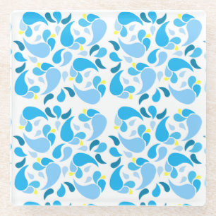 Posavasos De Vidrio Blues de verano