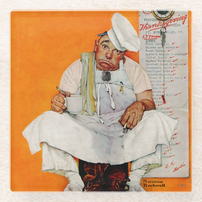 Posavasos De Vidrio Blues del Día de Acción de Gracias (Anverso)