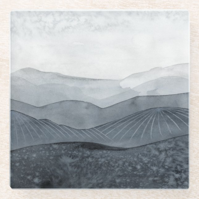 Posavasos De Vidrio Blustering Gray Valley (Anverso)