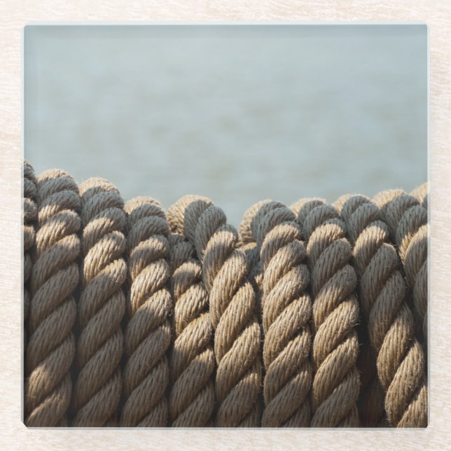 Posavasos De Vidrio Bobina náutica (Anverso)