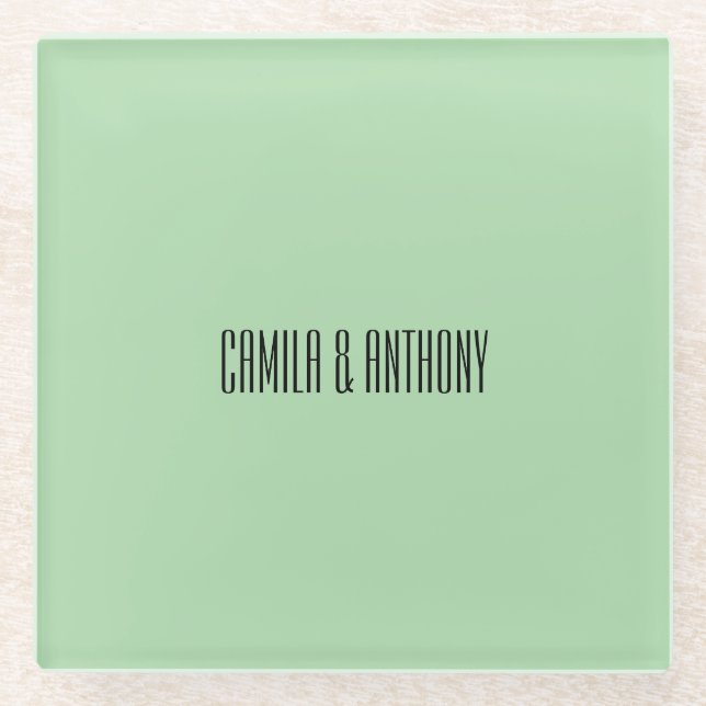 Posavasos De Vidrio Boda de borde geométrico islámico turquesa (Anverso)