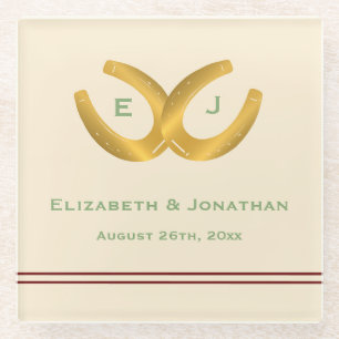 Posavasos De Vidrio Boda de herradura occidental