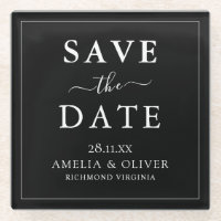 Boda Minimalista Negra Atemporal Save The Date