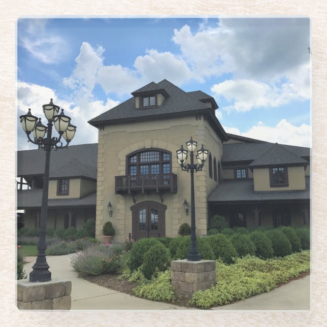 Posavasos De Vidrio Bodega Chateau Morrisette, Floyd, Virginia (Anverso)