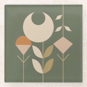 Posavasos De Vidrio Boho Resumen Lily