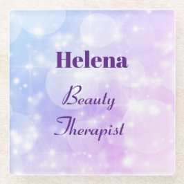 Posavasos De Vidrio Bonito diseño terápico de belleza personalizado