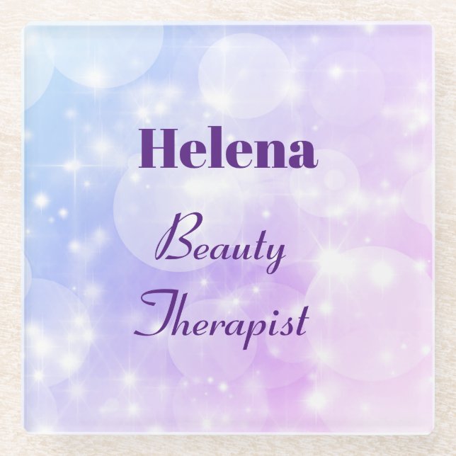 Posavasos De Vidrio Bonito diseño terápico de belleza personalizado (Anverso)