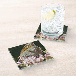 Posavasos De Vidrio Bonito mariposa grande