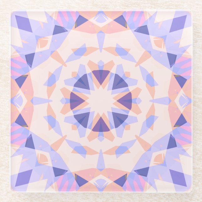 Posavasos De Vidrio Bonito Pastel Morado Estrella Chicas Decorativos (Anverso)