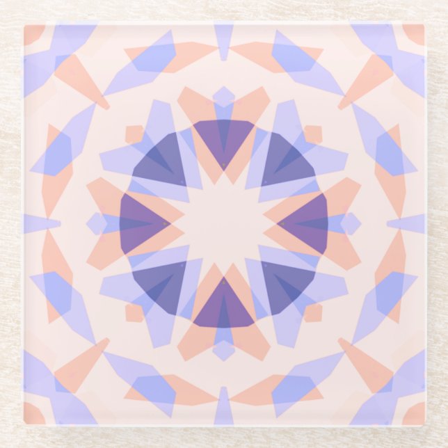 Posavasos De Vidrio Bonito Pastel Morado Estrella Ecléctica Kitsch (Anverso)