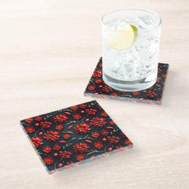 Posavasos De Vidrio Bonito Poinsettia