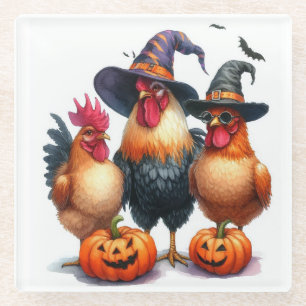 Posavasos De Vidrio BOO Halloween en la granja