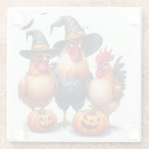 Posavasos De Vidrio BOO Halloween en la granja