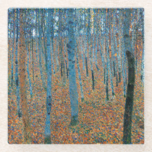 Posavasos De Vidrio Bosque de abetos de Gustav Klimt Tannenwald Árbole