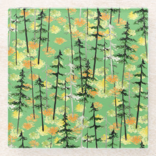 Posavasos De Vidrio Bosque de Otoño: Belleza Natural sin Marea