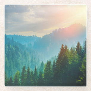 Posavasos De Vidrio Bosque en las dolomías, Italia del pino