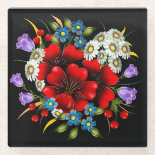 Posavasos De Vidrio Bouquet de flores